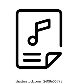 Have a look at this creative icon of audio music file in modern style