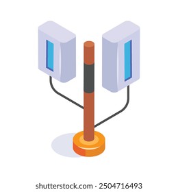 Echa un vistazo a este icono isométrico creativo de antena de telecomunicaciones