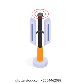 Have a look at this creative isometric icon of telecommunication antenna