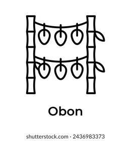 Have a look at this creatively crafted icon of Obon festival, Obon event celebration