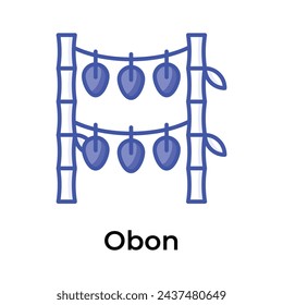 Werfen Sie einen Blick auf diese kreativ gestaltete Ikone des Obon-Festivals, Obon-Event-Feier