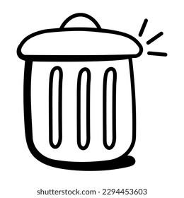 Werfen Sie einen Blick auf dieses doodle-Symbol zum Löschen 
