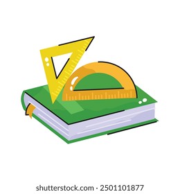 Have a look at this drawn sticker of maths accessory