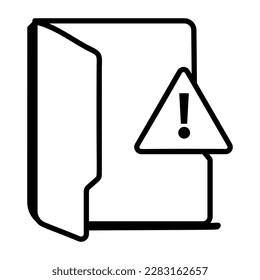 Have a look at this editable doodle icon of directory error 