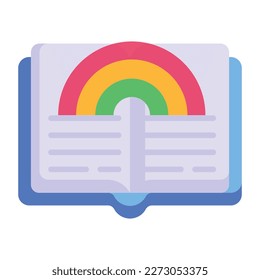 Echa un vistazo a este editable icono plano del libro de cuentos 