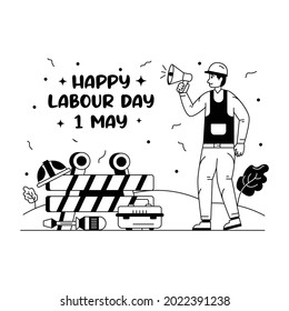 Echen un vistazo a esta editable ilustración de la campaña laboral 