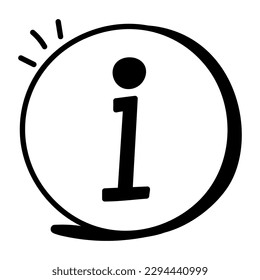 Eche un vistazo a este icono de esbozo editable de la información 