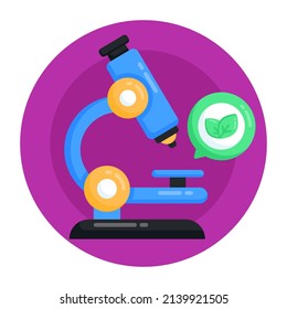 Have a look at this flat icon of botany research 

