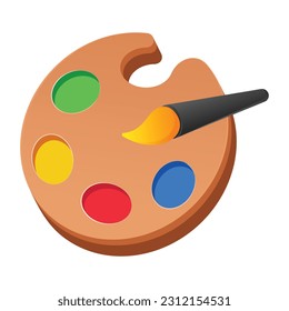 Have a look at this flat icon of painting palette 