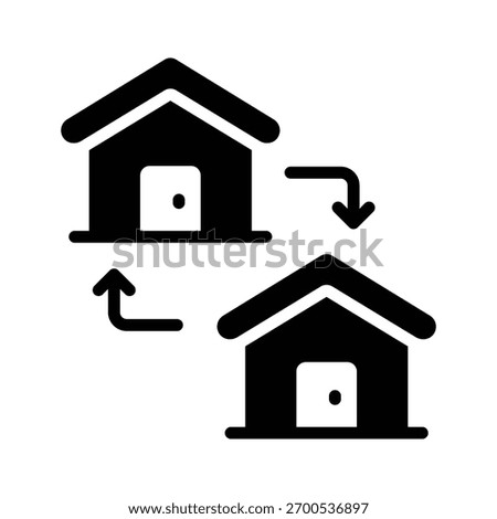 Have a look at this glyph icon showing home shifting process