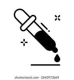 Dê uma olhada neste estilo de glifo medicina ícone dropper