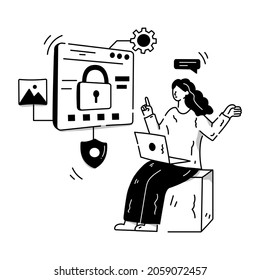 Have a look at this hand drawn illustration of web security 