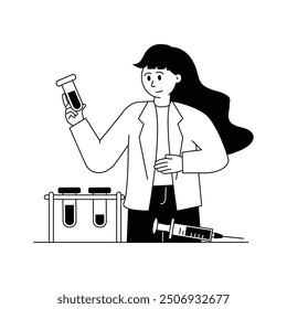 Have a look at this hand drawn illustration of test tube