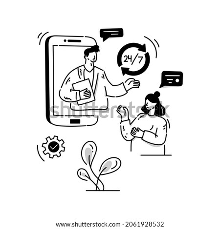 Have a look at this hand drawn illustration of lawyer consultation 