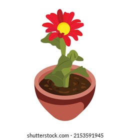 Have a look at this isometric icon of flower pot 

