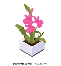 Have a look at this isometric icon of flower pot 

