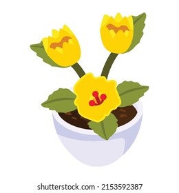 Schauen Sie sich dieses isometrische Symbol des Blumentopfes an 

