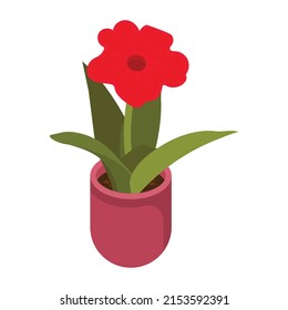 Echa un vistazo a este ícono isométrico del macarrón de flores 

