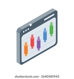 Have a look at this isometric icon of stock market data