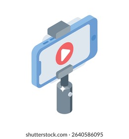 Have a look at this isometric icon of video recording