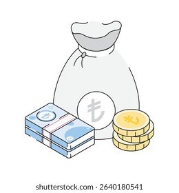 Have a look at this isometric money sack icon