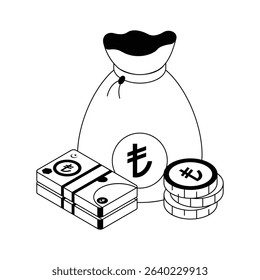 Have a look at this isometric money sack icon