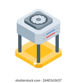 Have a look at this isometric style icon of server cooling