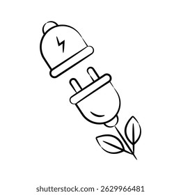 Have a look at this latest doodle icon of power connector