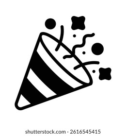 Have a look at this latest glyph icon of confetti shower