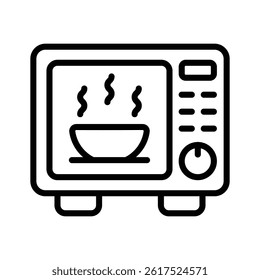 Have a look at this latest line style icon baking oven