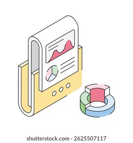 Have a look at this modern isometric showing business folder