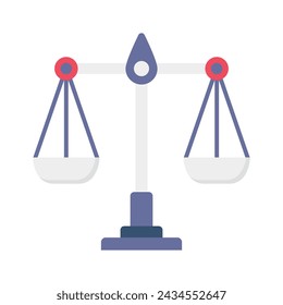 Echa un vistazo a este icono perfecto de balanza en estilo plano