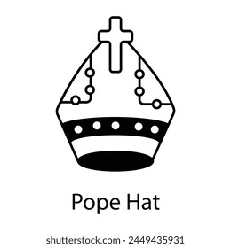 Have a look at this pope hat line icon