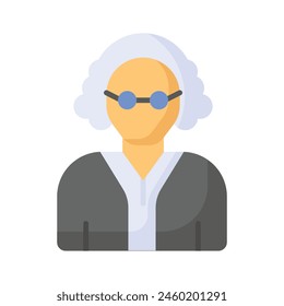 Echa un vistazo a este icono premium de juez, trabajador profesional y empleado