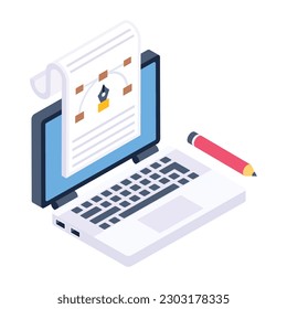 Have a look at this premium isometric icon of design studio 