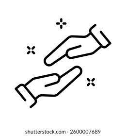 Have a look at this premium outline icon of help hands