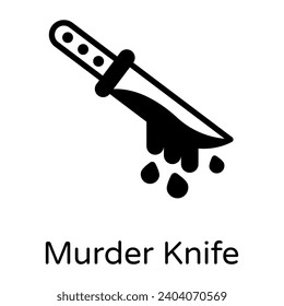 Have a look at this solid icon of murder knife 