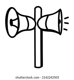Have a look at this speaker pole hand drawn icon 

