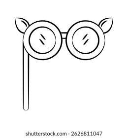 Have a look at this trendy doodle icon of party glasses