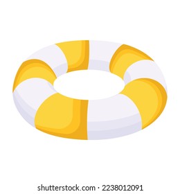 Echa un vistazo a este ícono isométrico de moda de lifebuoy