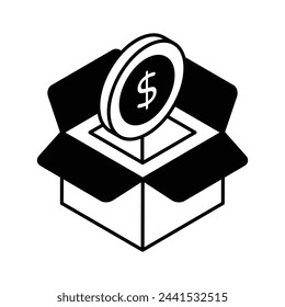 Have a look at this trendy isometric vector of business support, fundraising, crowdfunding icon design