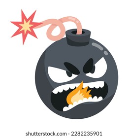 Echa un vistazo a esta única pegatina plana de una bomba enfurecida 
