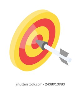 Have a look at this visually perfect icon of dartboard, target, aim, objective vector design
