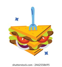 Have a look at vegetable sandwich flat sticker 