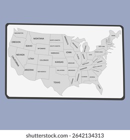 I have made a vector map of the United States and the European continent