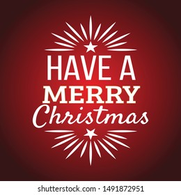 Have a merry christmas typography - vector format