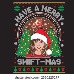 Tenha um alegre Swift- Mas, pronto para imprimir cores especiais, pronto para imprimir o arquivo vetorial.