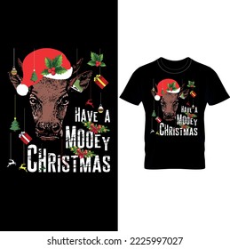 Have A Mooey Christmas T-shirt Design,Cow Christmas Shirt, Merry Christmas Heifers Tee, Christmas Cow T-shirt, Highland Cow Farm  Tshirt, Farmer Cow Animal Lover Shirt.