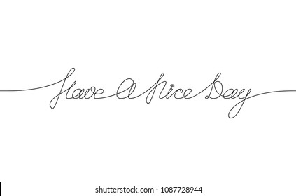 Have Nice Day Handwritten Inscription Hand Stock Vector (Royalty Free ...