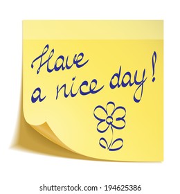 Have a nice day note